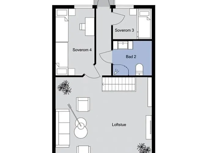 Great Mountain With 12 Beds Feriehus